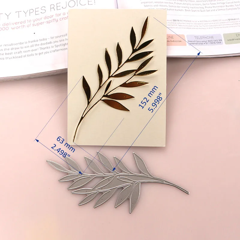 DUOFEN металлические режущие штампы ветки дерева Листья Трафарет DIY альбом для