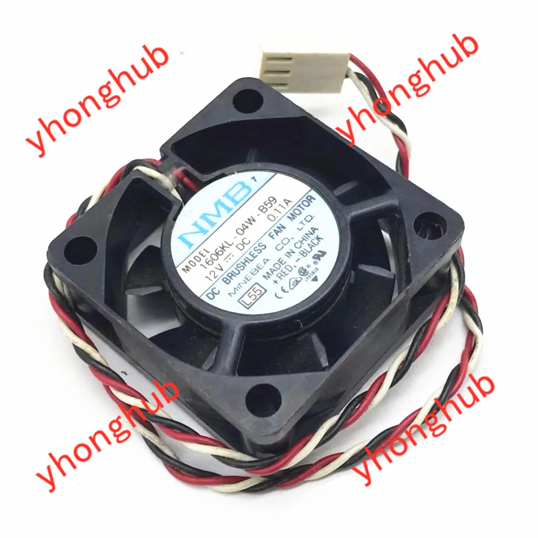 NMB-MAT 1606KL-04W-B59 L55 DC 12V 0.11A 3-проводной 40x40x15 мм вентилятор охлаждения сервера