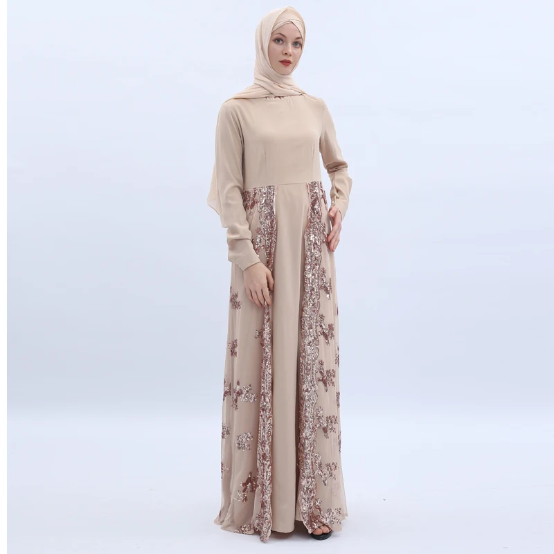 Sequin Abaya Turkish Dresses Dubai Hijab Muslim Dress Caftan Islam Clothing Abayas For Women Kaftan Tesettur Ebise Djelaba Femme