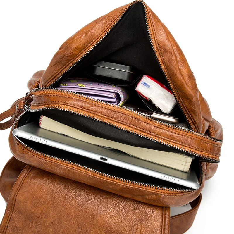 Роскошный рюкзак из натуральной кожи женские сумки в консервативном стиле для