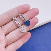 korean 925 sterling silver heart earrings modern women 2022 cute small asymmetric hanging earrings jewelry newly arrived eh050