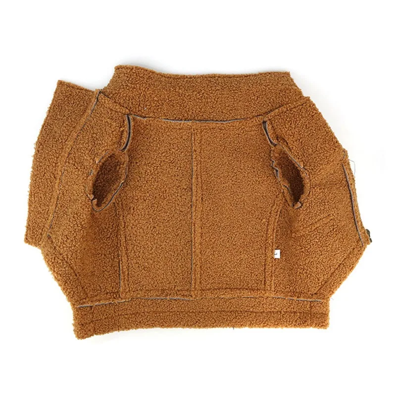 

Pet Buckskin Dog Clothes Retro Leather Zipper Jacket Coat Cool Jacket Clothing Like a Cool Boy For Small Dogs Teddy French New11