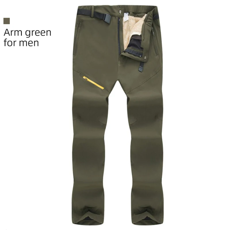 arm green for men Copozz зимние походные брюки для улицы быстросохнущие съемные Водонепроницаемые брюки для кемпинга рыбалки скалолазания негабаритных - Цвет: arm green for men