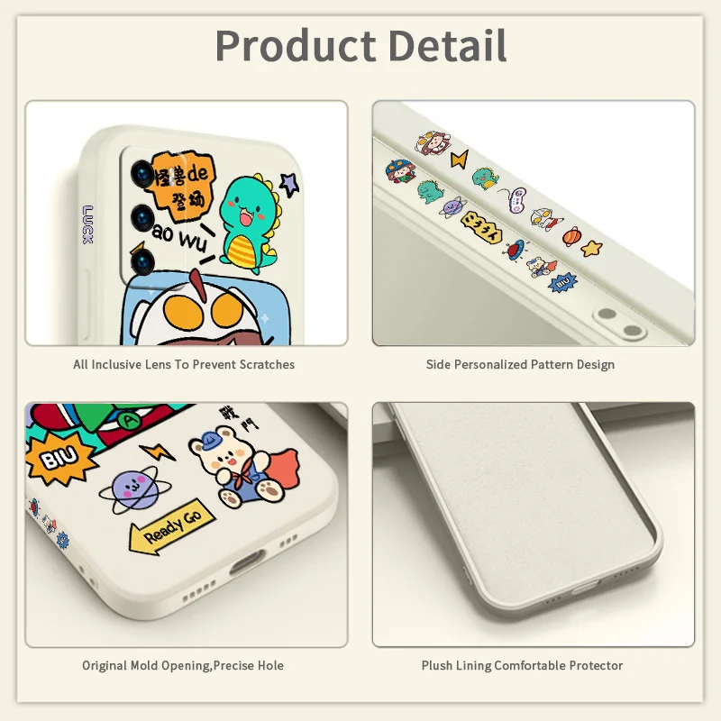 

Modern Cartoon Pattern Phone Case For Huawei P40 P40Lite P30 P20 Mate 40 40Pro 30 20 Pro Lite P Smart 2021 Y7a Silicone Cover