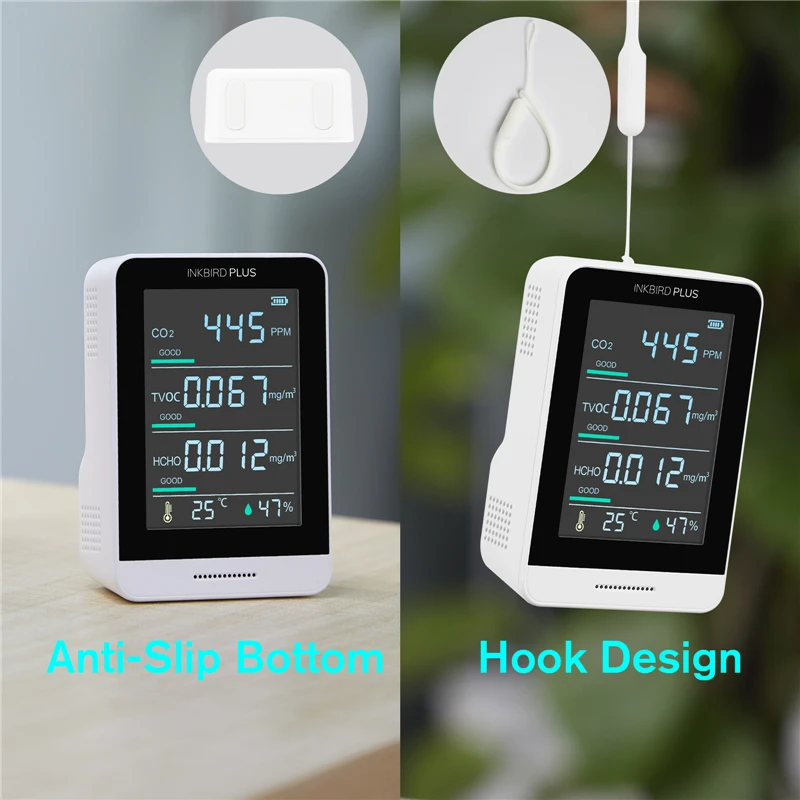 

Inkbird Air Monitor Greenhouse Warehouse Air Quality Temperature Humidity Monitor CO2 Carbon Dioxide Detector Measurement Gadget