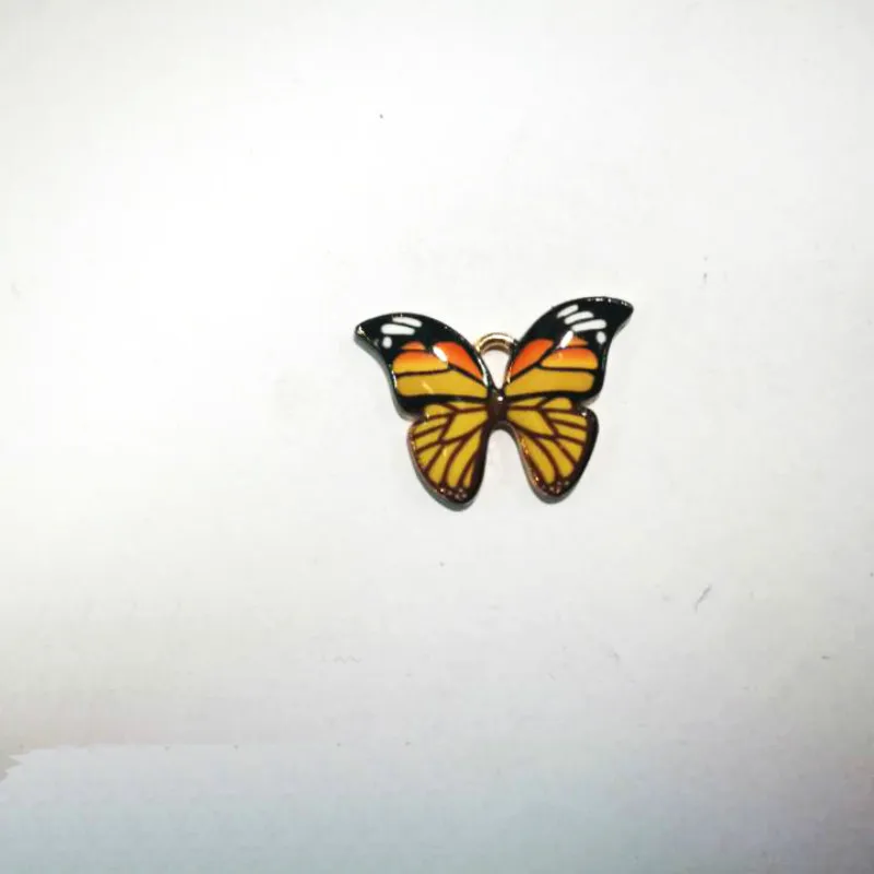 10 шт. подвески бабочки красочная эмалированная бабочка Очаровательная фурнитура