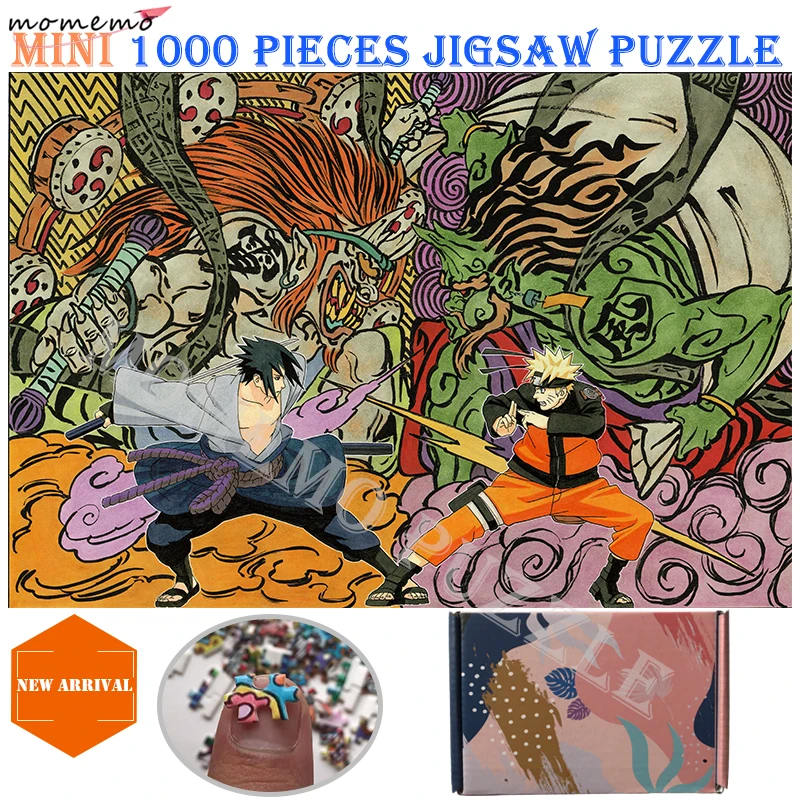 

MOMEMO Anime Cartoon Wooden 1000 Pieces Jigsaw Puzzles for Adults Sasuke and Uzumaki Picture Puzzle Toys Adults Jigsaw Puzzles