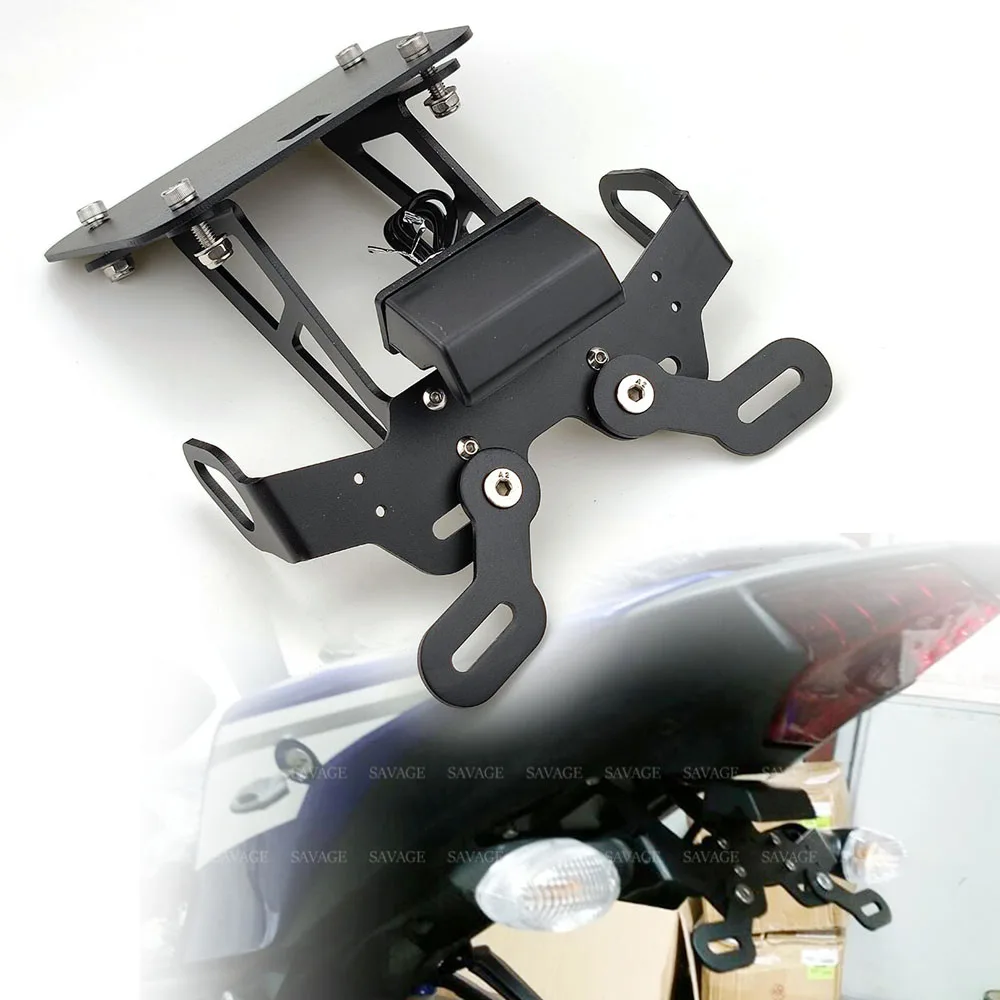 

MOTO Parts License Plate Holder For YAMAHA MT-25 MT-03 YZF R3 R25 2014-2020 YZFR25 Motorcycle Accessories LED Light Tail Bracket