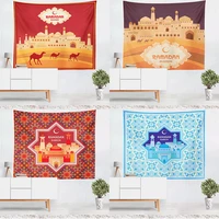 2021 new ethnic style tapestry living room bedroom square tapestry dormitory decoration canvas castle printing simpletapestry