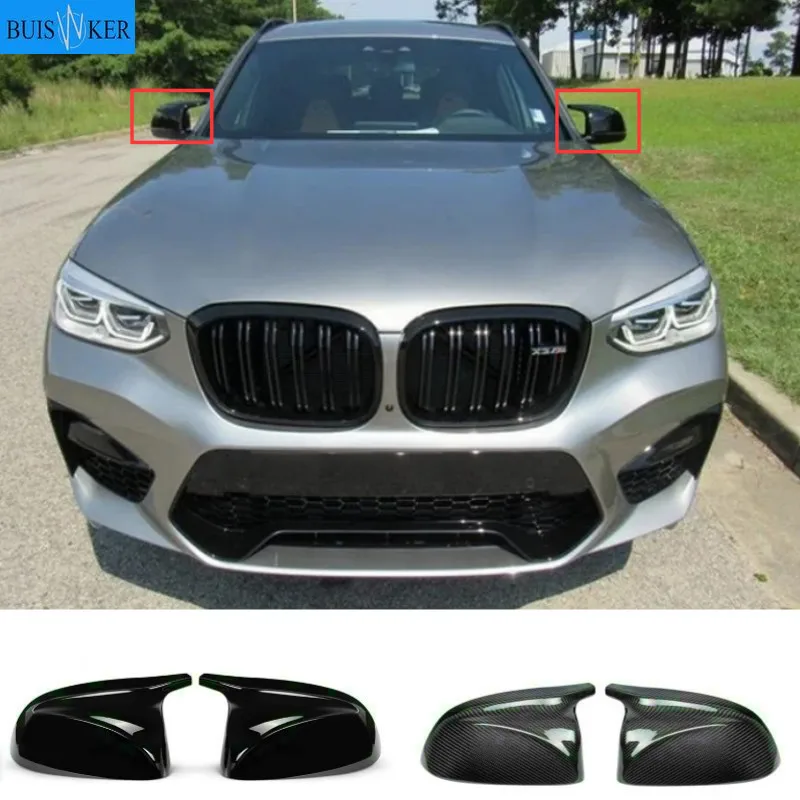 Крышка для зеркала из углеродного волокна M look для BMW X3 G01 X4 G02 X5 G05, боковая дверь, крышка заднего вида, 2018 2019 2020 + - изображение