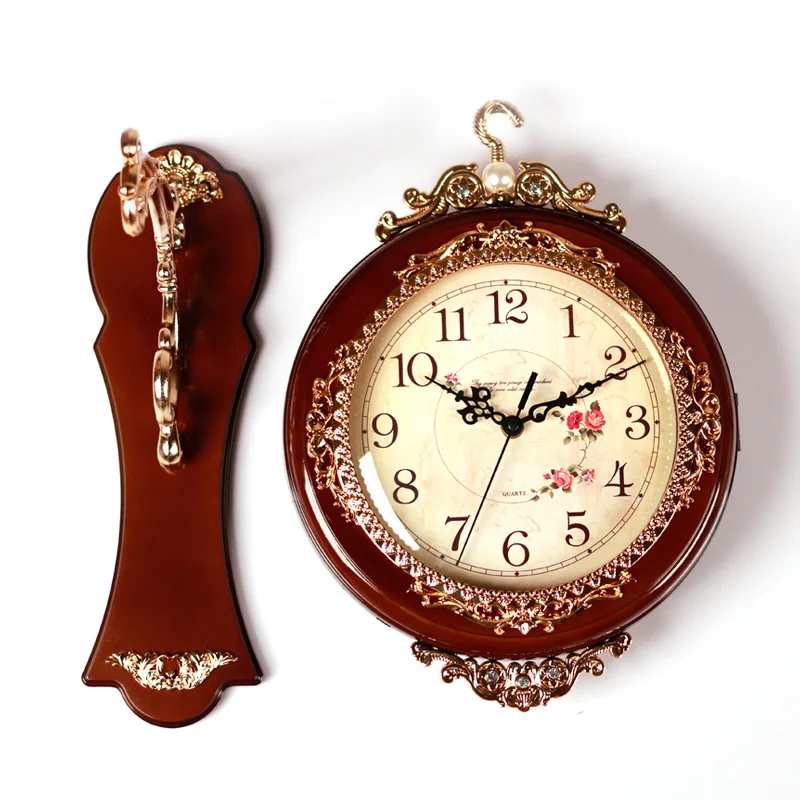 Двухсторонние настенные часы Saat Reloj Relogio de parede Duvar Saati кварцевые в творческом стиле