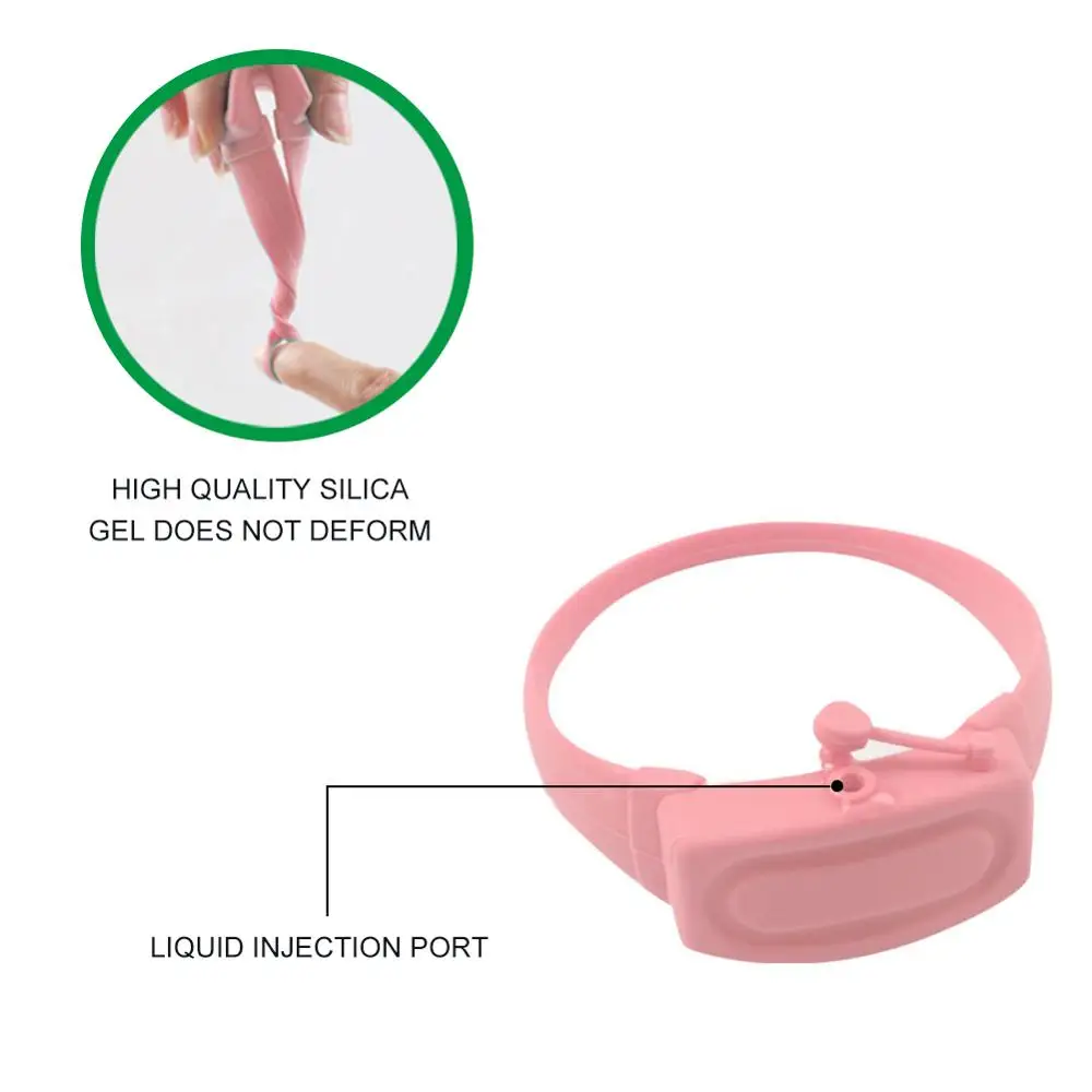 

Hand Sanitizer Disinfectant Sub-packing Silicone Bracelet Wristband Hand Dispenser Wearable Hand Sanitizer Dispenser Pumps New
