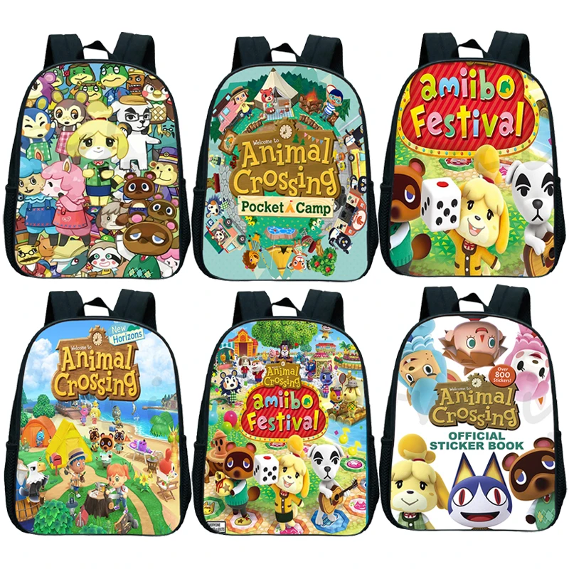 

Animal Crossing Backpacks Boys Girls School Bag Kids Kindergarten Bags Knapsack Toddler Cartoon Rucksack Children's Mochila gift