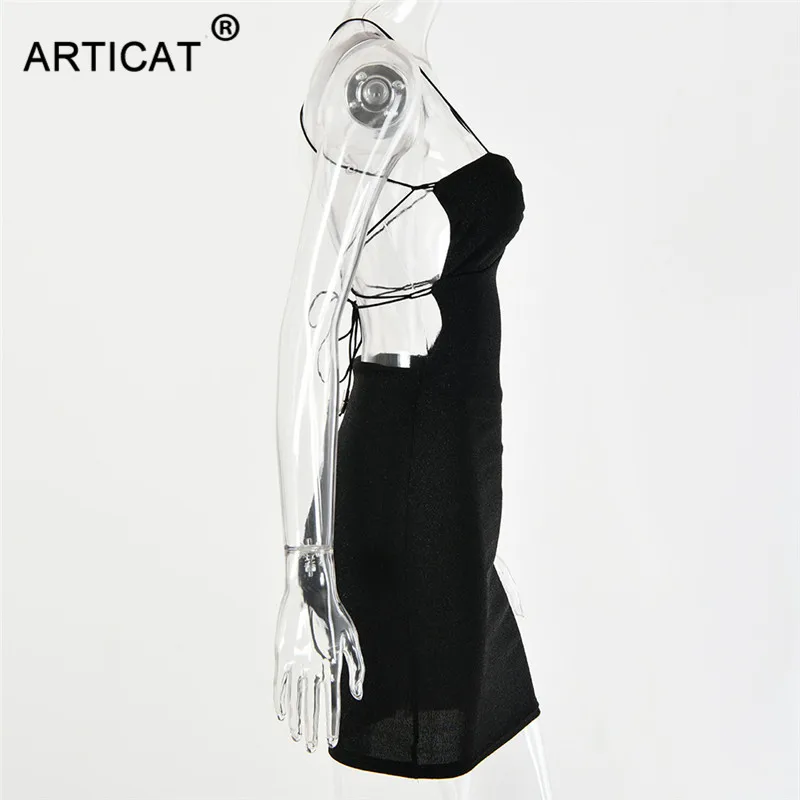 Articat, блестящие, без бретелек, сексуальные, вечерние, рождественское платье, женское, черное, с открытой спиной, облегающее, Бандажное платье, эластичное, Повседневное платье, Vestidos
