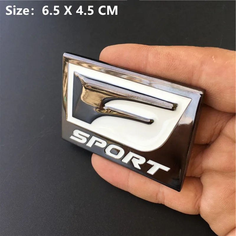 3 Gun color Универсальный металлический F спортивный логотип эмблема боковой двери наклейка эмблема на багажник автомобиля 3D наклейка для Lexus IS 250 350 GS 350 450 для Land rover - Название цвета: 3 Gun color