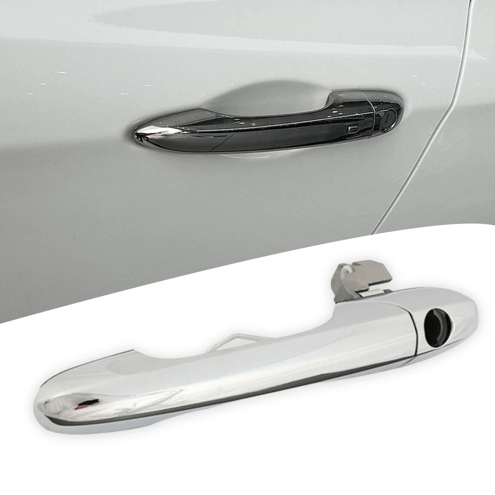 735592012 Smooth Complete With Hinge Hole Professional Chrome Car Outer Door Handle Front Rear Auto Repair For Fiat 500 Offside |