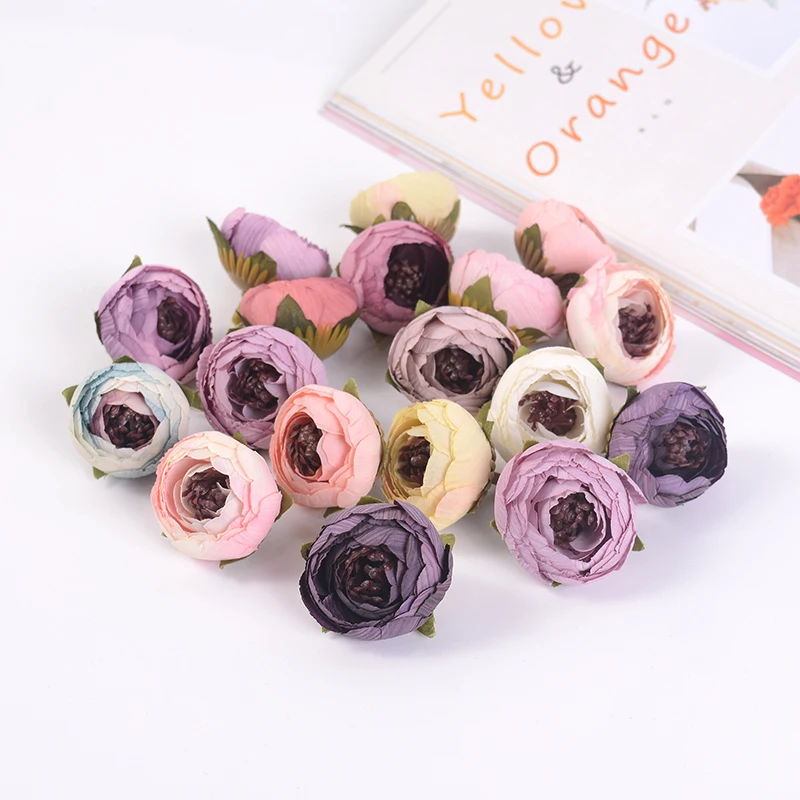 Искусственные розы 10 шт./лот тычинки для головы дома свадьбы украшения сделай сам