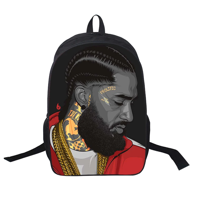 

Nipsey Hussle Print School Bag 16 Inch Teenagers Backpacks Kpop School Bags Daypack Women Men's Waterproof Mochila Schoolbag