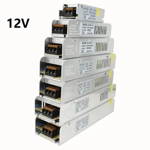 Входной источник питания 110 В, 12 В постоянного тока, 15-220 Вт Светодиодная лента, трансформатор светового ящика, тонкий рекламный светильник 12 В постоянного тока