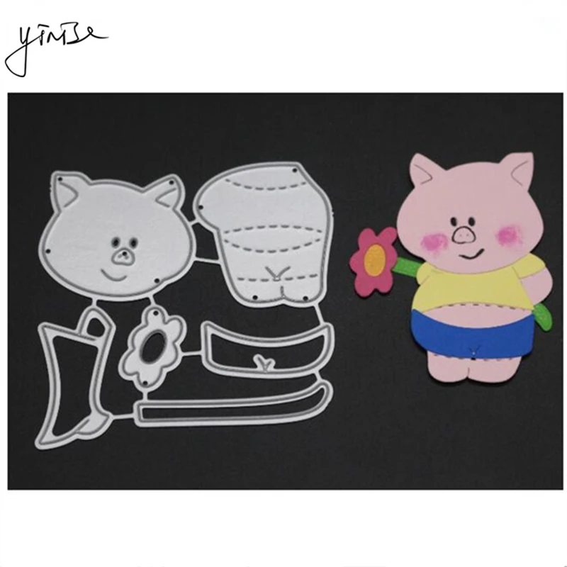 YINISE удар свинья скрапбукинга заготовки из металла режущие штампы для трафареты