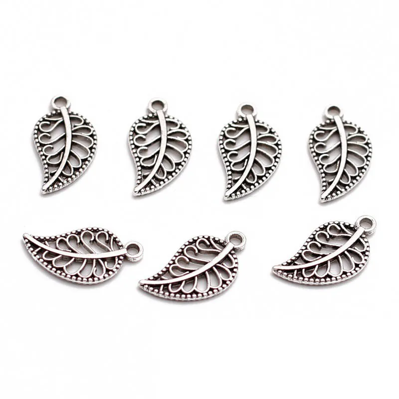 

Filigree Hollow Leaves Pendant For DIY Jewelry Finding Multicolors Charm 75pcs For DIY Jewelry Making
