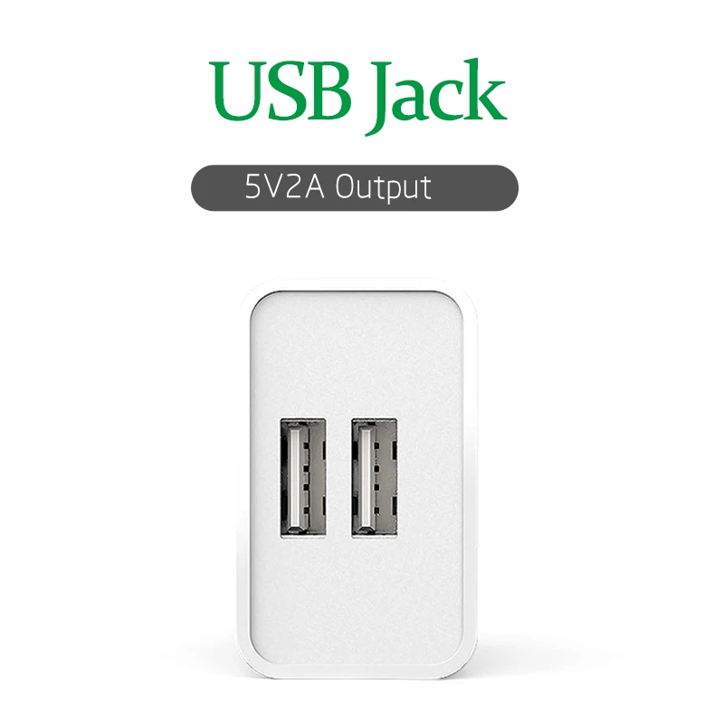 Дорожный настенный адаптер 2 а с USB-портом для быстрой зарядки электрическая