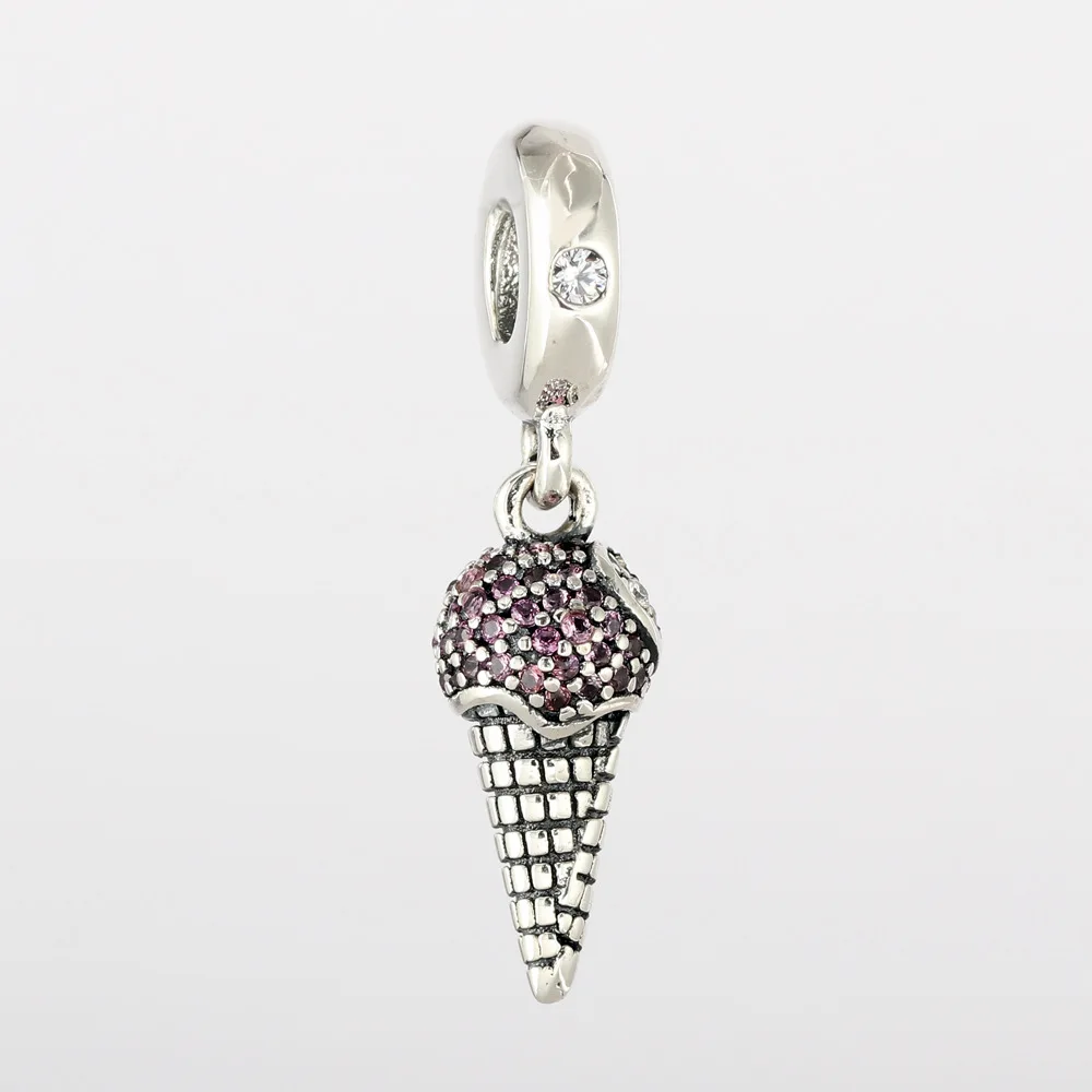 

Подвески из серебра 925 пробы в виде мороженого подходят для женского браслета