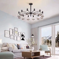 light luxury living room led chandelier simple modern home dining room bedroom lamp nordic novelty cafe chandelier ceiling