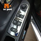 Для Renault Clio 4 Clio4 2013-2016, хромированный подлокотник для автомобильной двери, стеклоподъемник, кнопка переключения, наклейка на панель, крышка, отделка, аксессуары
