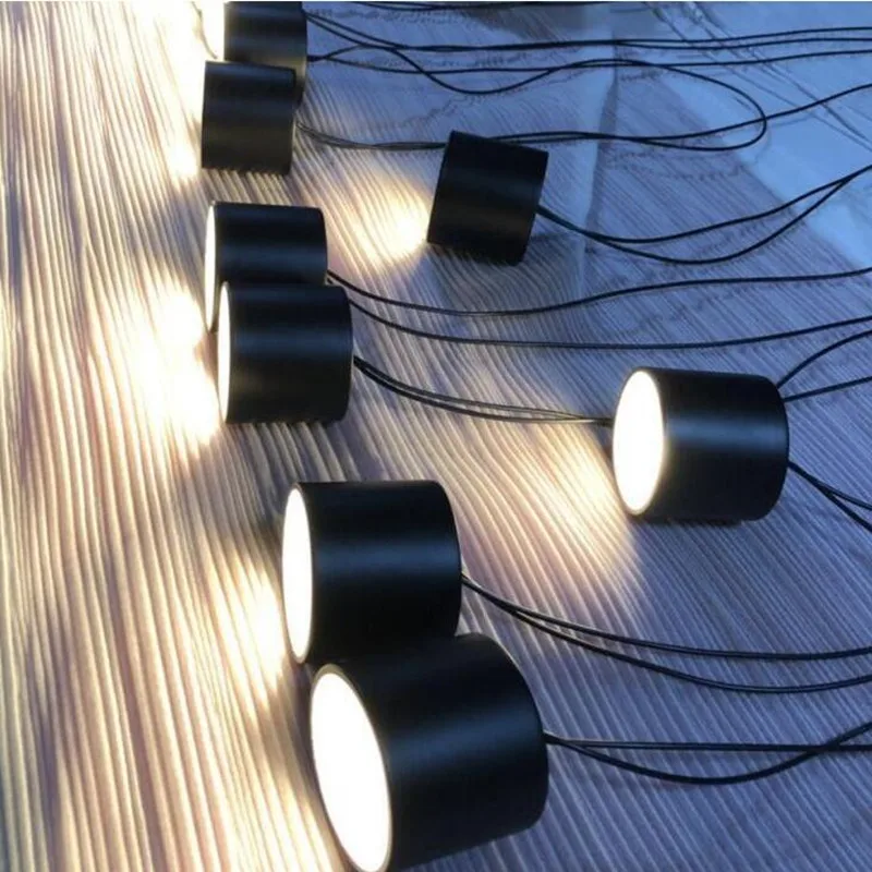 Пост современный Лофт Геометрическая линия Led подвеска Столовая бар фойе