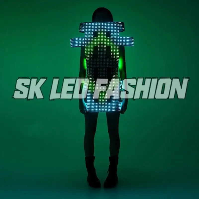 

Luminous special-shaped skirt out of wine led costume scenic spot theme show sexy auto show ds