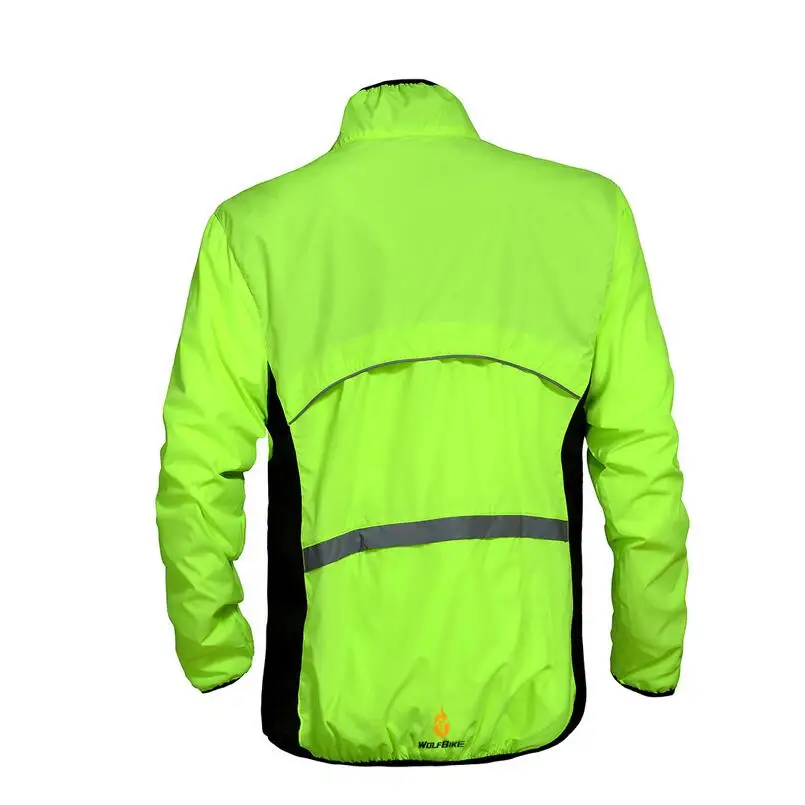 Мужская Светоотражающая Водонепроницаемая ветровка с длинным рукавом легкая