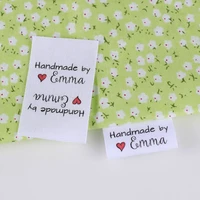 custom sewing label logo or text fold tags personalized brand customized with your business name md1184