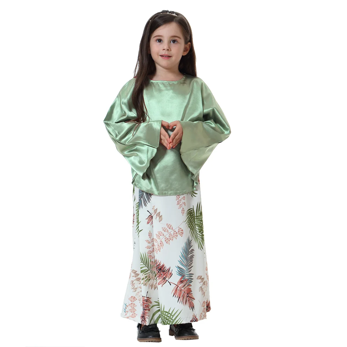 Женский исламский арабский Малайзийский Дубай модный Печатный кафтан халат для