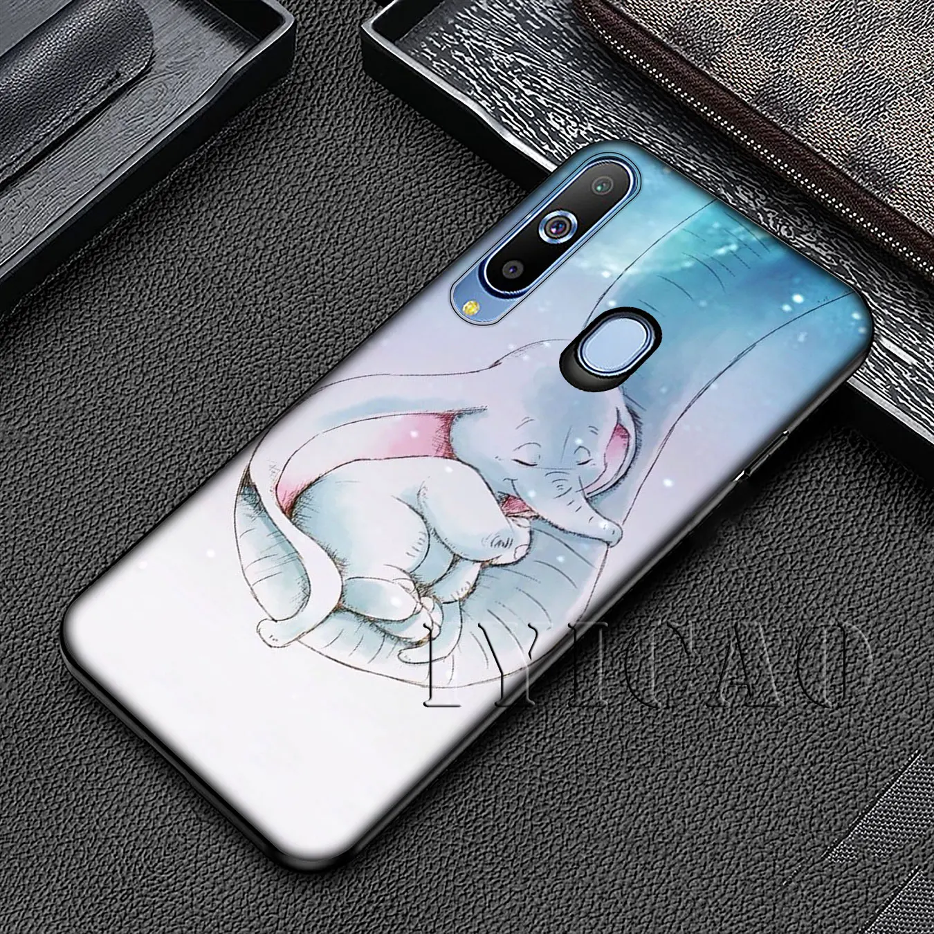 IYICAO анимация Dumbo черный мягкий силиконовый чехол для Samsung Galaxy A70 A60 A50 A40 A30 A20 A10 M10 M20