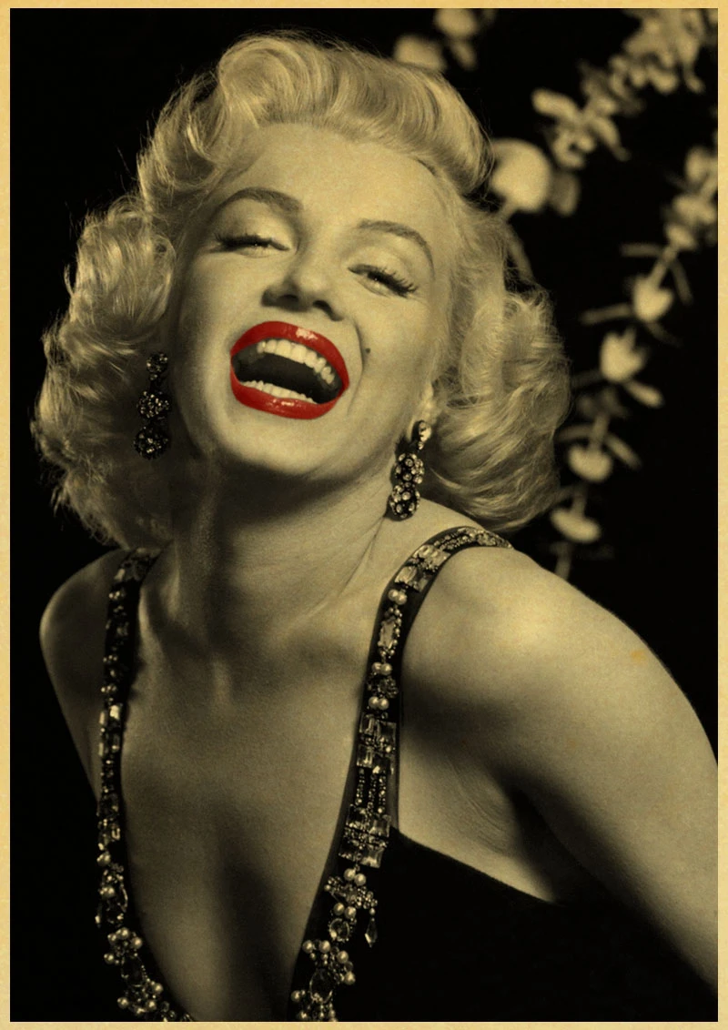 

Famous actress Marilyn Monroe Vintage Posters For Home/Bar/Living Decor kraft Paper high quality poster wall sticker