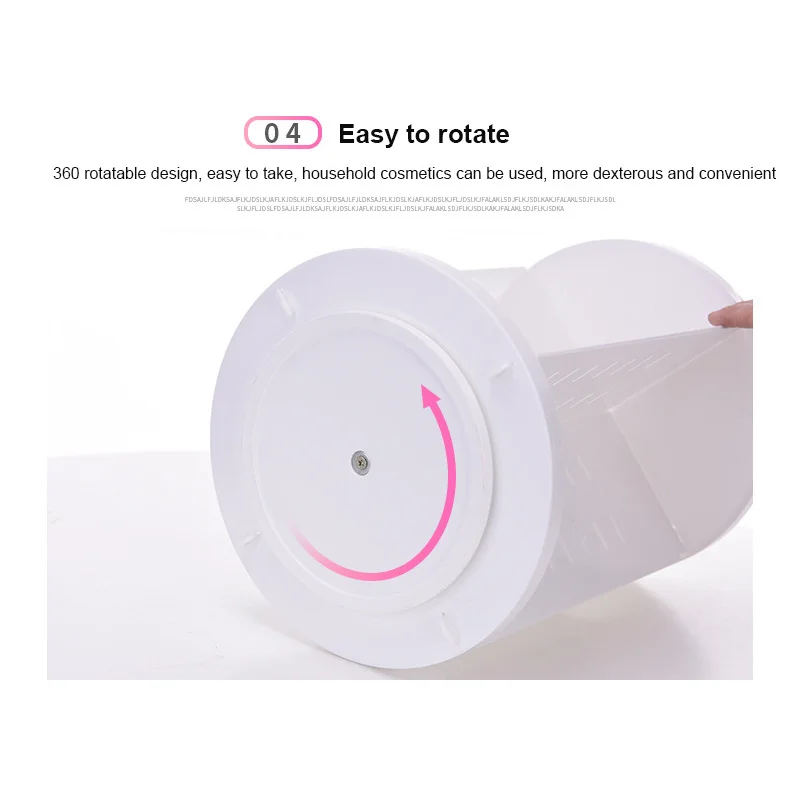 

360-degree Rotating Makeup Organizers Boxes Brush Holder Jewelry Organizer Case Multifunctional Home Cosmetic Storage Boxes
