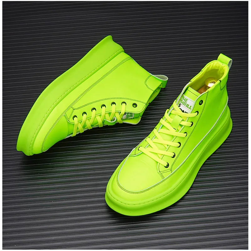 Мужские высокие кроссовки в стиле панк роскошная обувь на платформе