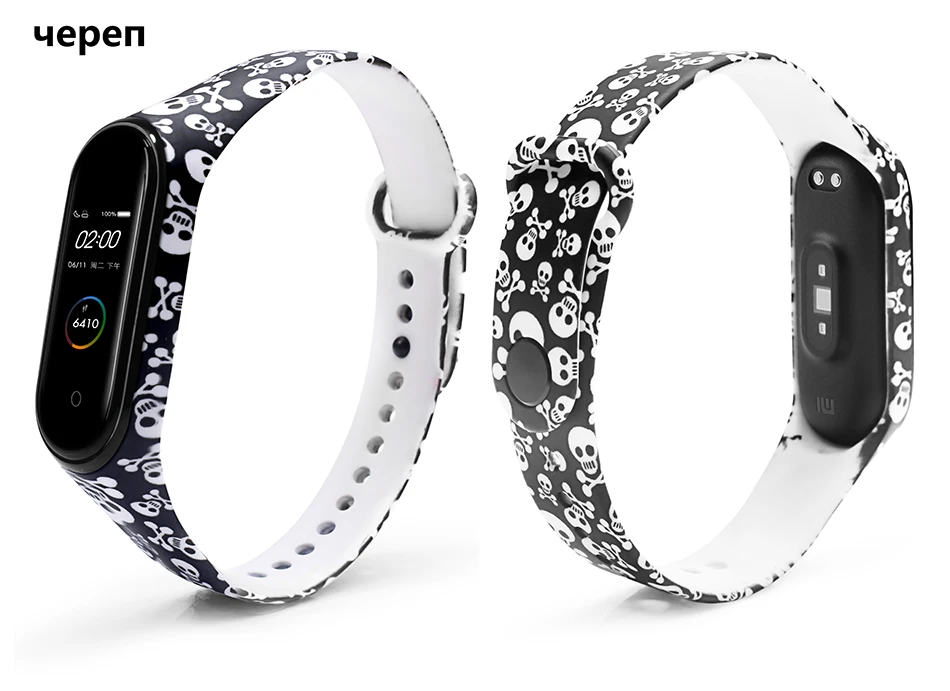 BOORUI для xiaomi mi Band 4 ремешок силиконовый с цветочным принтом mi band NFC 4 ремешок mi band 4 аксессуары для xiaomi mi band 4 band