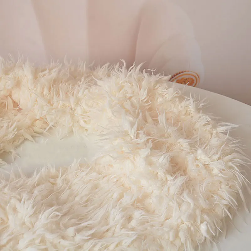 

Faux Fur Scarf Women Winter furry Soft Thick Snood Scarf Loop Solid Color Collar Ring Scarf Neckerchief Foulard Fashion 2020