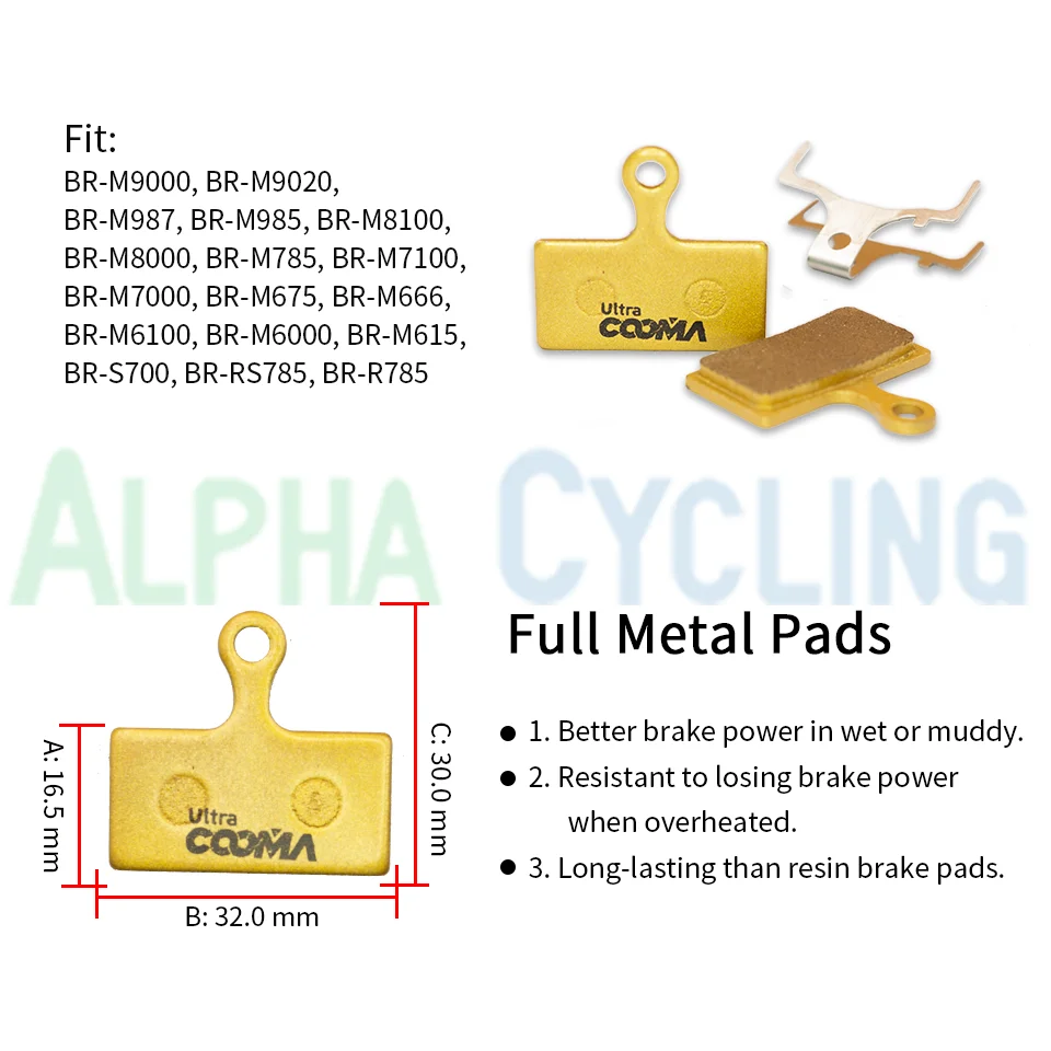 Фото 4 пары дисковых тормозных колодок для Shimano XTR M9000, M980, DEORE XT M8100, M8000, M780, SLX M7100, M7000, M675, M666, M6000, M615 №4