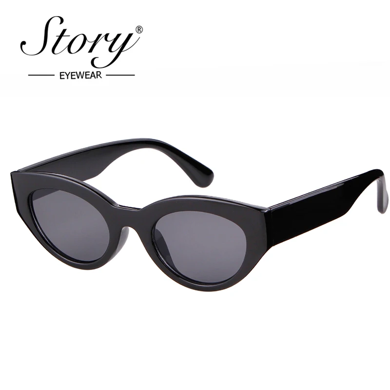 Очки солнцезащитные женские винтажные кошачий глаз небольшие брендовые