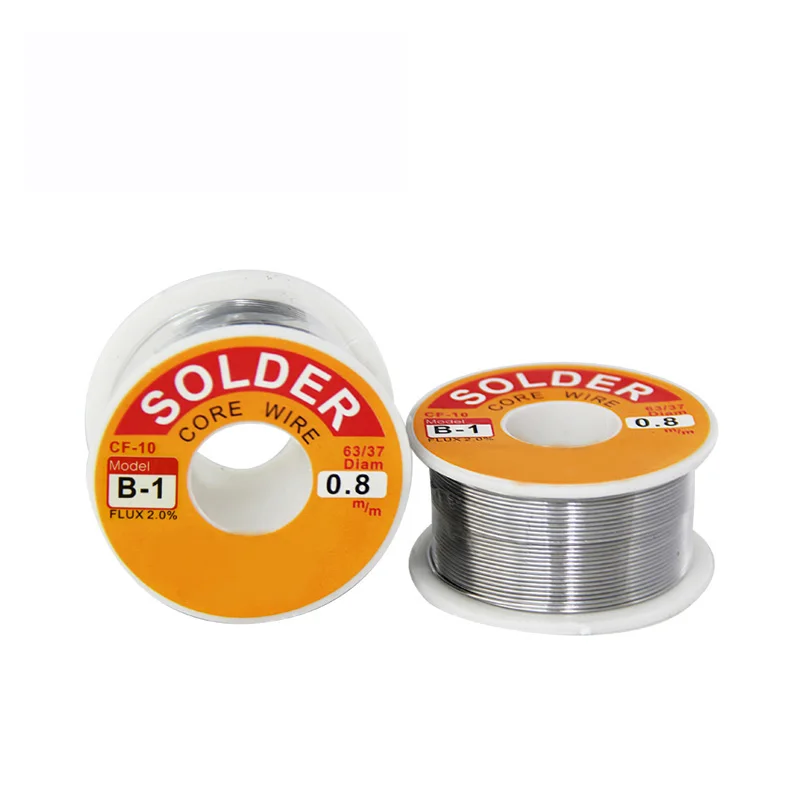 1PCS (B-1) Welding Iron Wire 100g 50g FLUX 2.0% 0.5 0.6 0.8 1.0 1.2 1.5 2.0mm 63/37 Tin Lead Line Rosin Core Flux Solder | Инструменты
