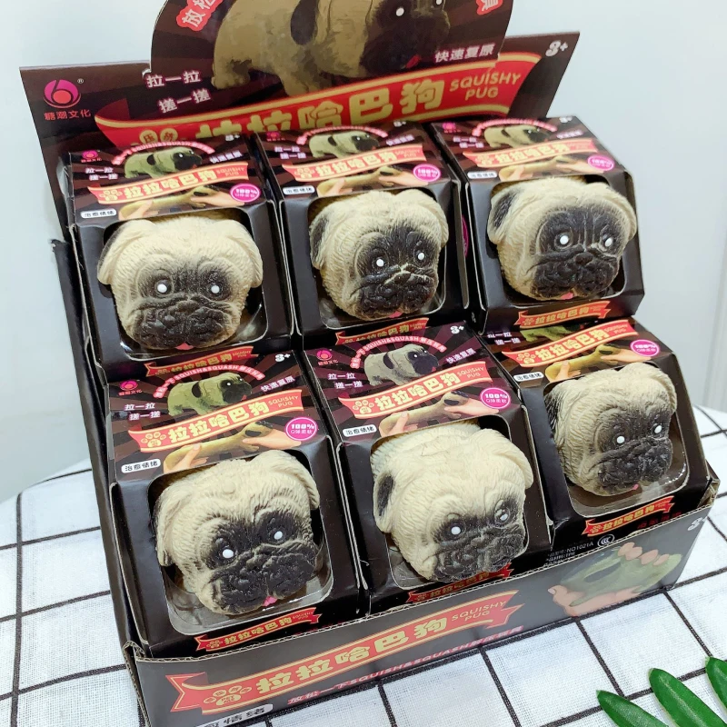 

Squishy Toy Cute Animal Pug Antistress Ball Squeeze Mochi Rising Toys Abreact Soft Sticky Squishi Stress Relief Toys Funny Gift