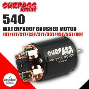 Щеточный двигатель SURPASS HOBBY 540, щеточный мотор 13T 17T 23T 80T 21T 27T 35T 45T 55T 3650 для 110 RC Гусеничный осевой SCX10 Traxxas TRX4 D90