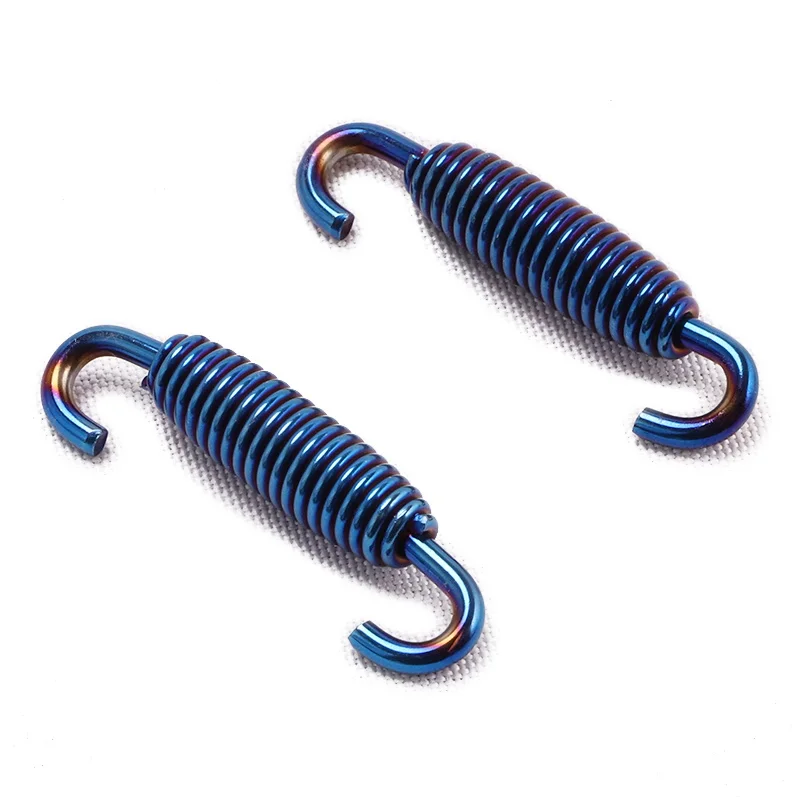 2 x мотоциклетный синий глушитель выхлопных газов из нержавеющей стали