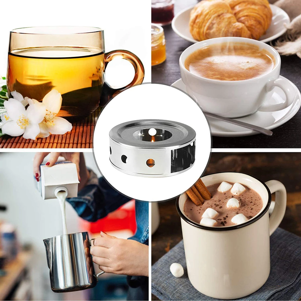 Stainless Steel Teapot Tea Pot Warmer Candle Heating Base Stand for Milk Tea Coffee images - 6