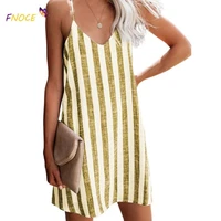 haoohu sexy hot fashion suspender style womens striped dress clothing womens casual
