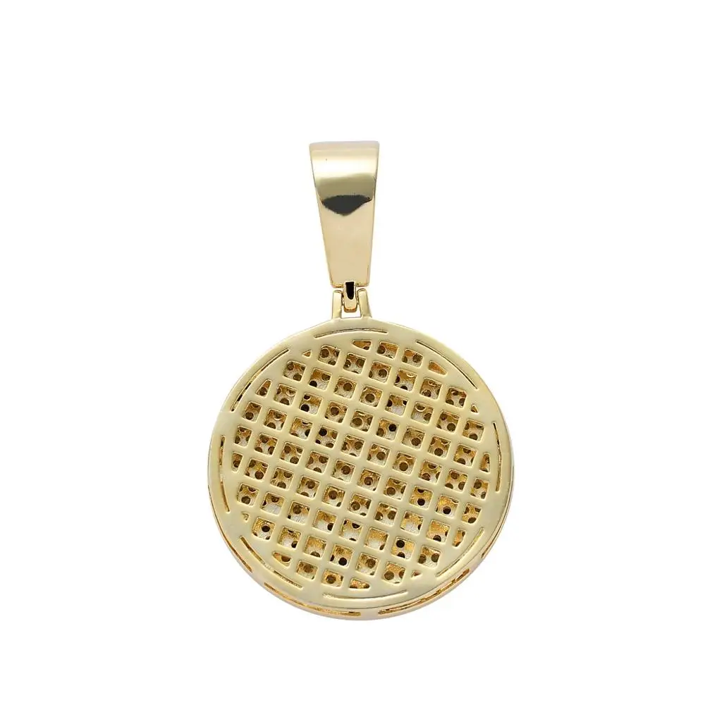 Wholesale New Hip hop Jewelry Smiling Face Necklace Pendant Full Micro-pave CZ Round Couple Necklaces Pendants Bling Rock | Украшения и