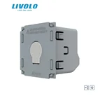 Двухсторонний СВЕТОДИОДНЫЙ затемняющий светильник Livolo стандарт ЕС без стеклянной панели Настенный сенсорный переключатель для самостоятельной сборки для дома